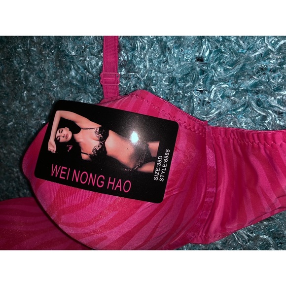 Women’s Dark Pink Zebra Bra 💖 - Picture 12 of 15